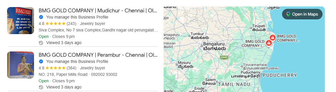 Best Google Rated Gold Buyers in Chennai