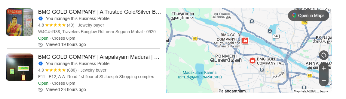 Best google rated gold buyers madurai